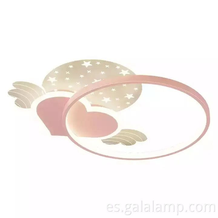 Luz de techo LED rosa elegante para decoración moderna del hogar